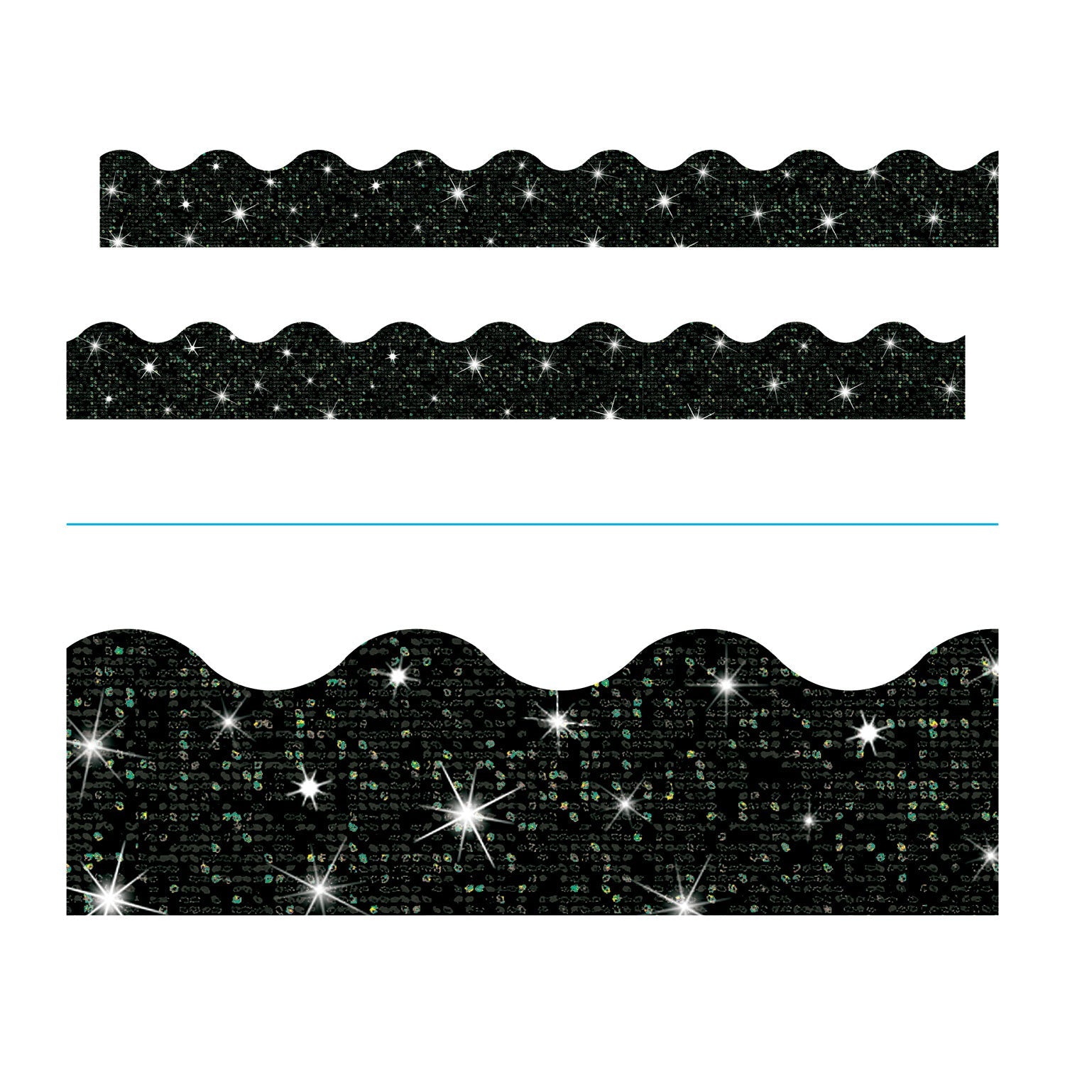 TREND Terrific Trimmers Sparkle Border, 2.75" x 32 ft, Black