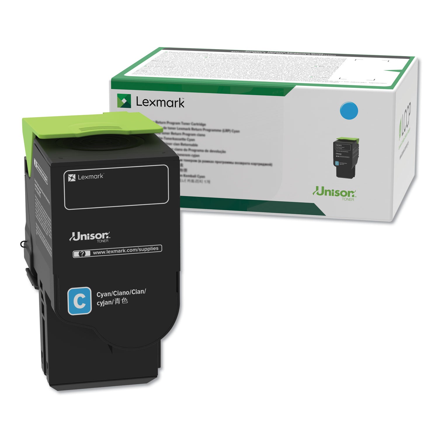 Lexmark C231HC0 Return Program High-Yield Toner, 2,300 Page-Yield, Cyan