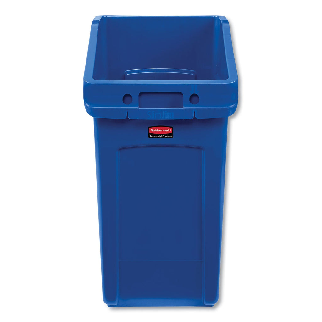 Rubbermaid Slim Jim Under-Counter Container, 23 gal, Polyethylene, Blue