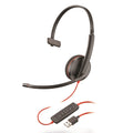 poly Blackwire 3210, Monaural, Over The Head USB Headset