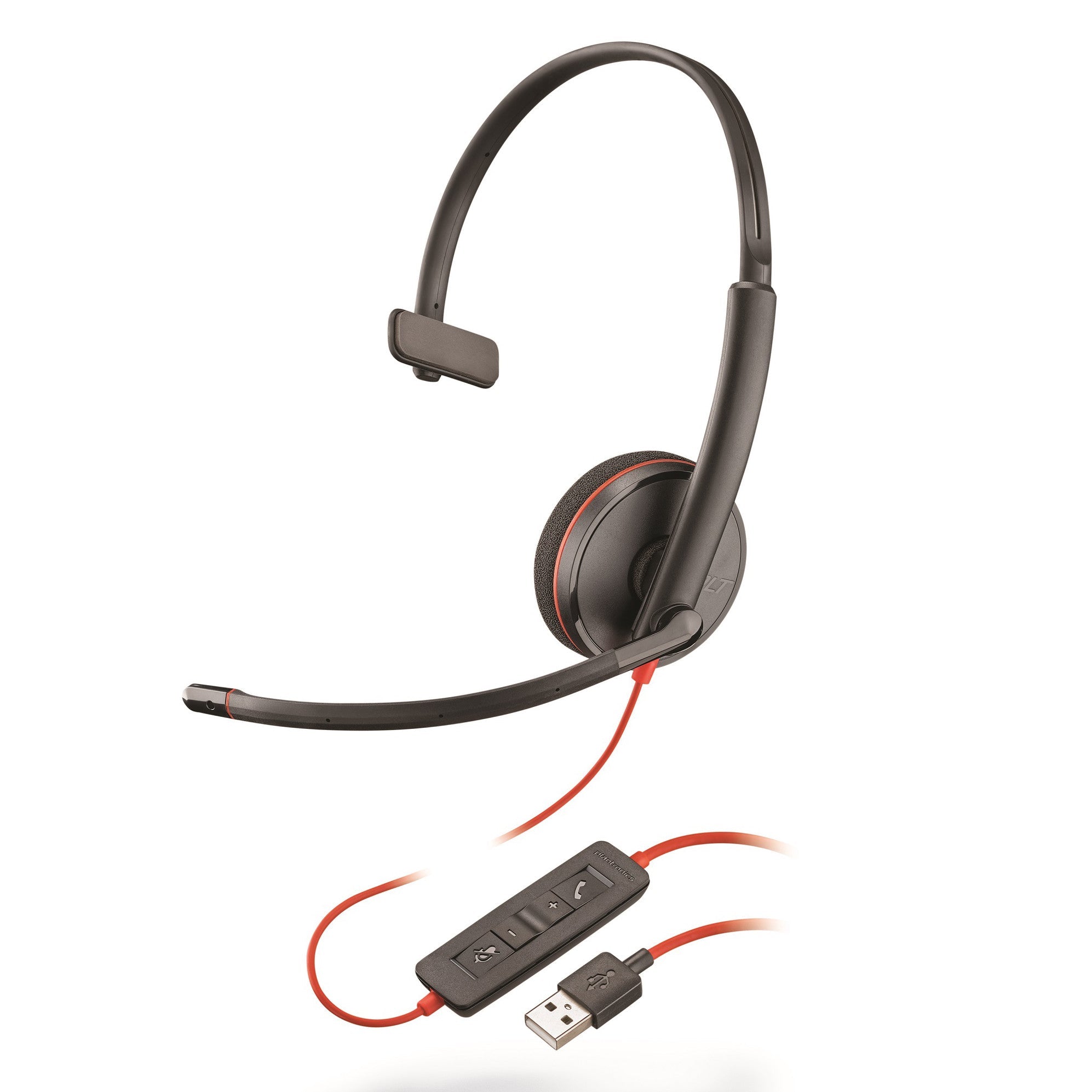 poly Blackwire 3210, Monaural, Over The Head USB Headset