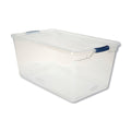 Rubbermaid Clever Store Basic Latch-Lid Container, 95 qt, 17.75" x 29" x 13.25", Clear