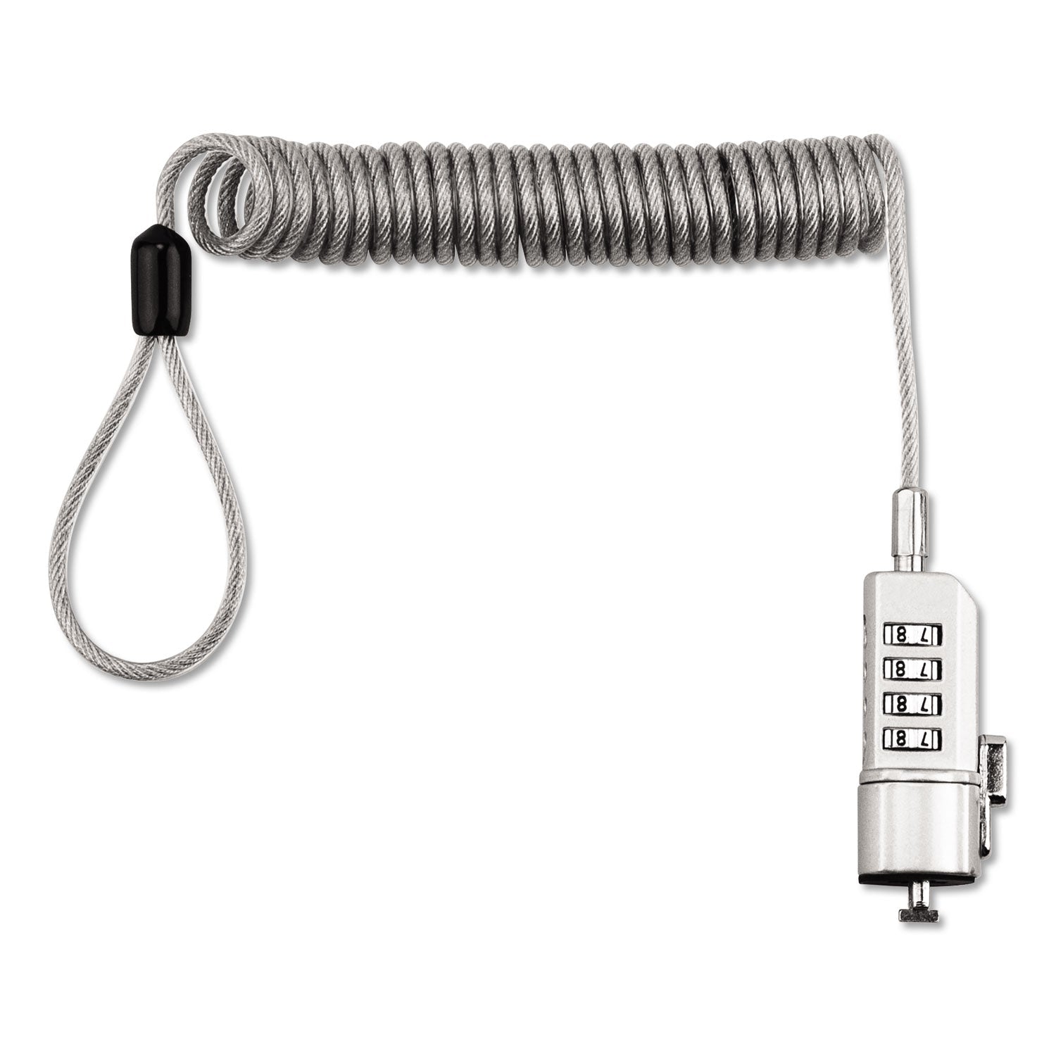 Innovera Compact Combination Laptop Lock, 6 ft Steel Cable