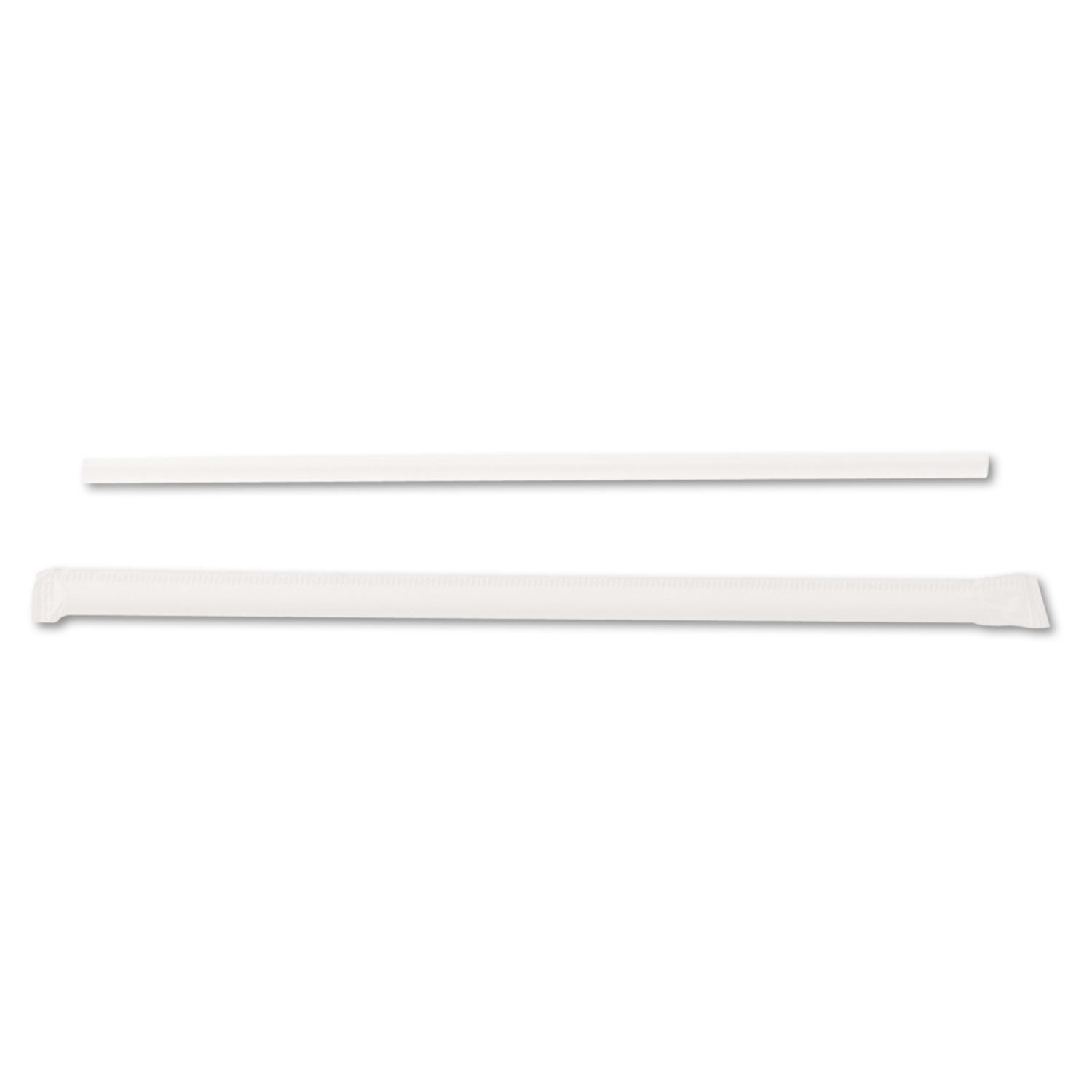 Dixie Jumbo Straws, 7.75", Plastic, Translucent, 500/Box, 4 Boxes/Carton