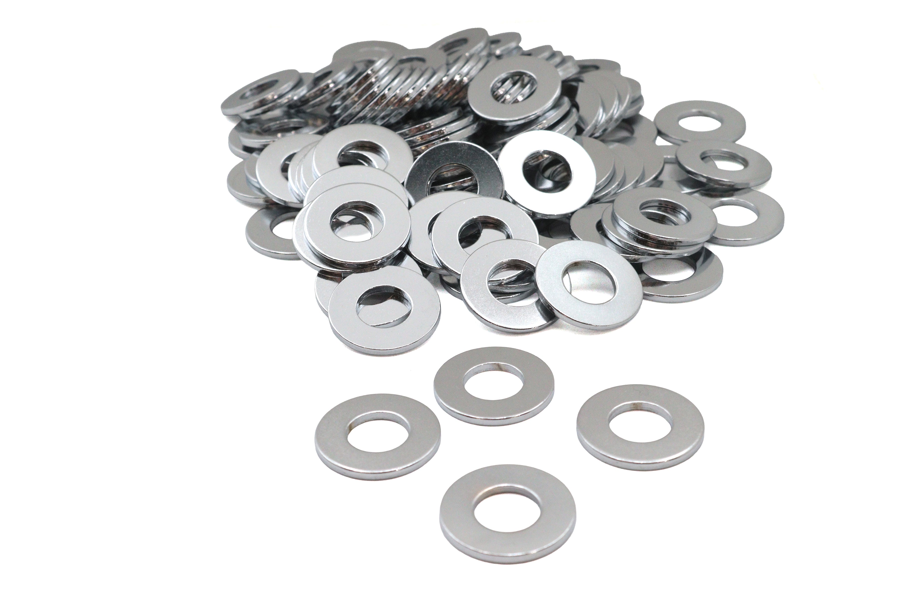 Chrome Flat Washers 1/2 inch Inner Diameter