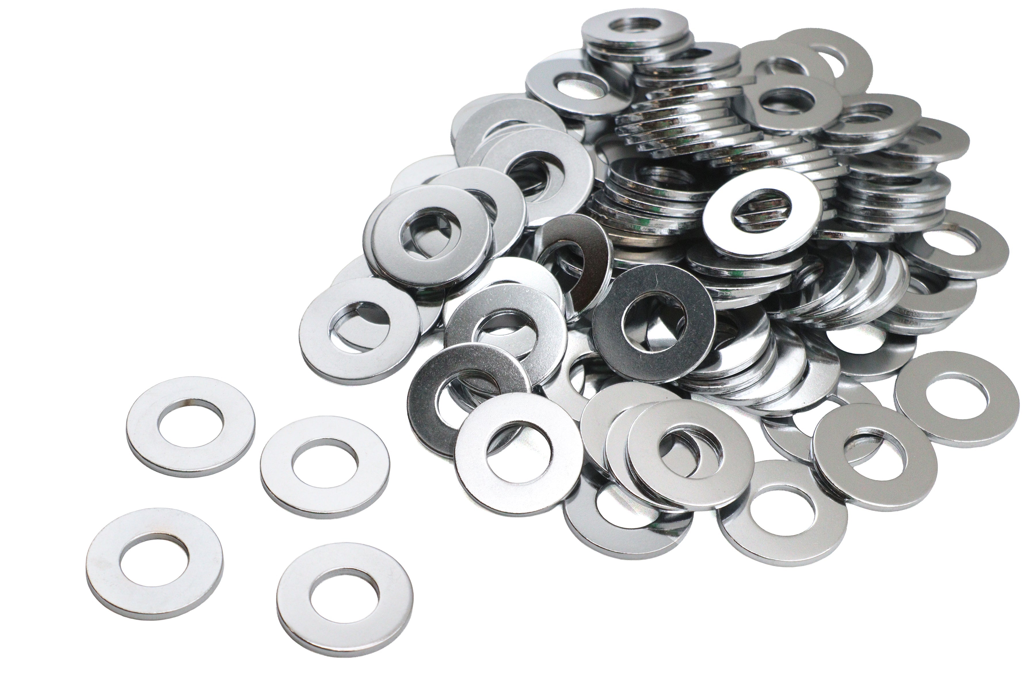 Chrome Flat Washers 1/2 inch Inner Diameter