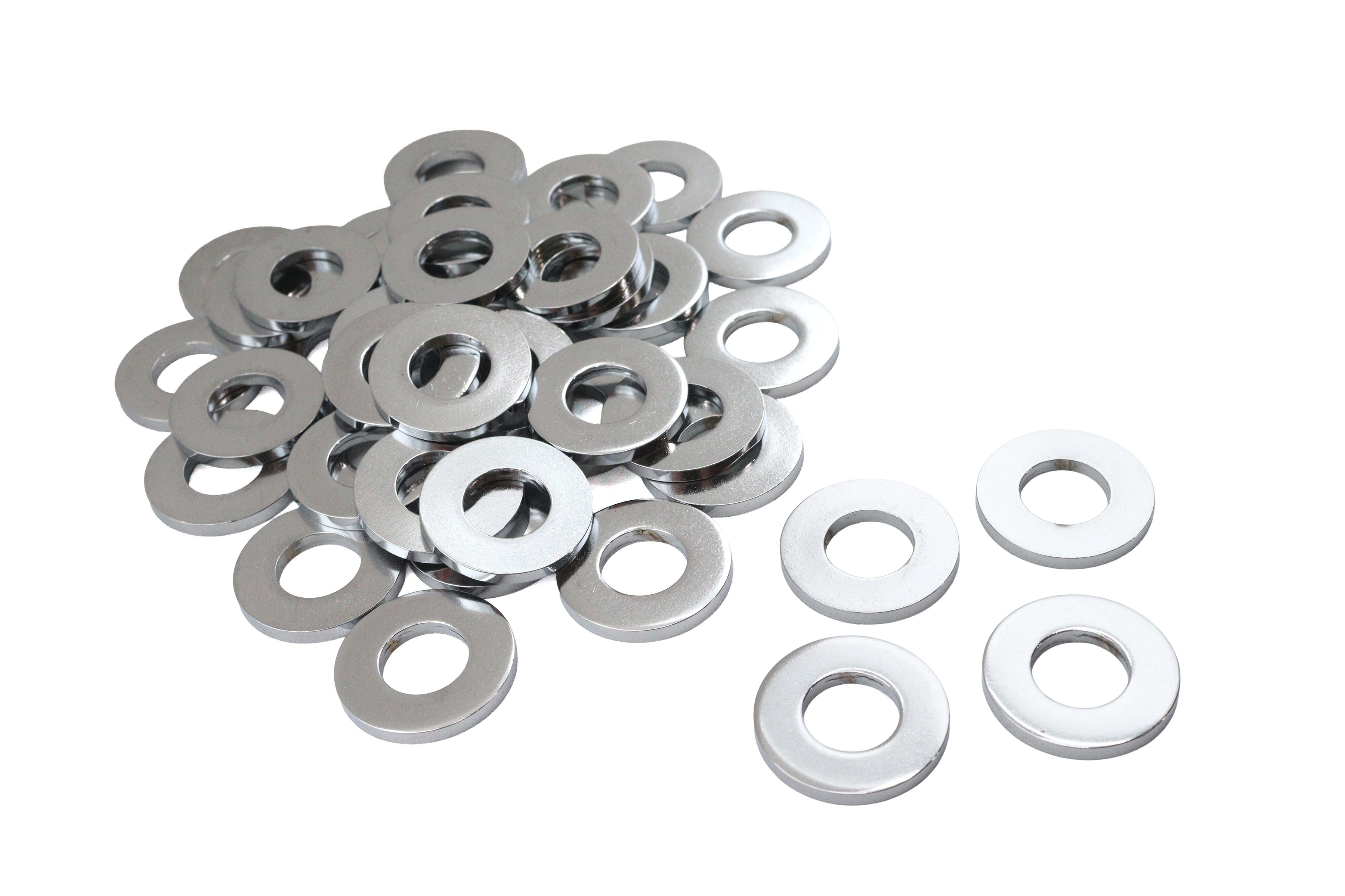 Chrome Flat Washers 7/16 inch, Extra Thick