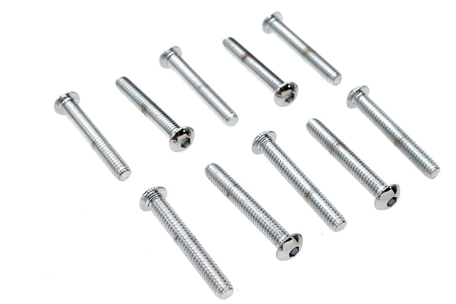 Allen Button Head Screws Chrome 1/4 inch X 1-3/4 inch