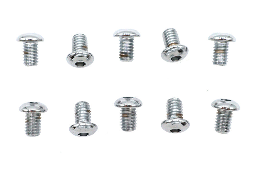 Allen Button Head Screws Chrome 5/16 inch X 1/2 inch