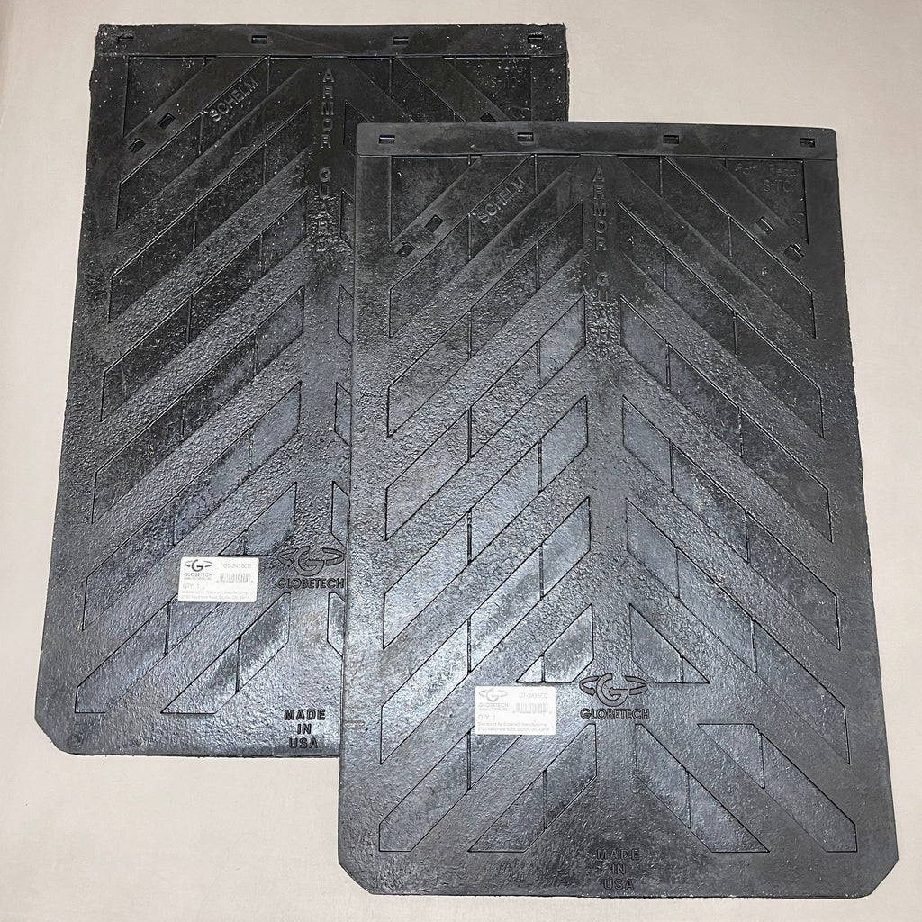 GLOBETECH 2-PACK! Rubber Mud Flaps 24" W x 36" L Black 2436CD (New)