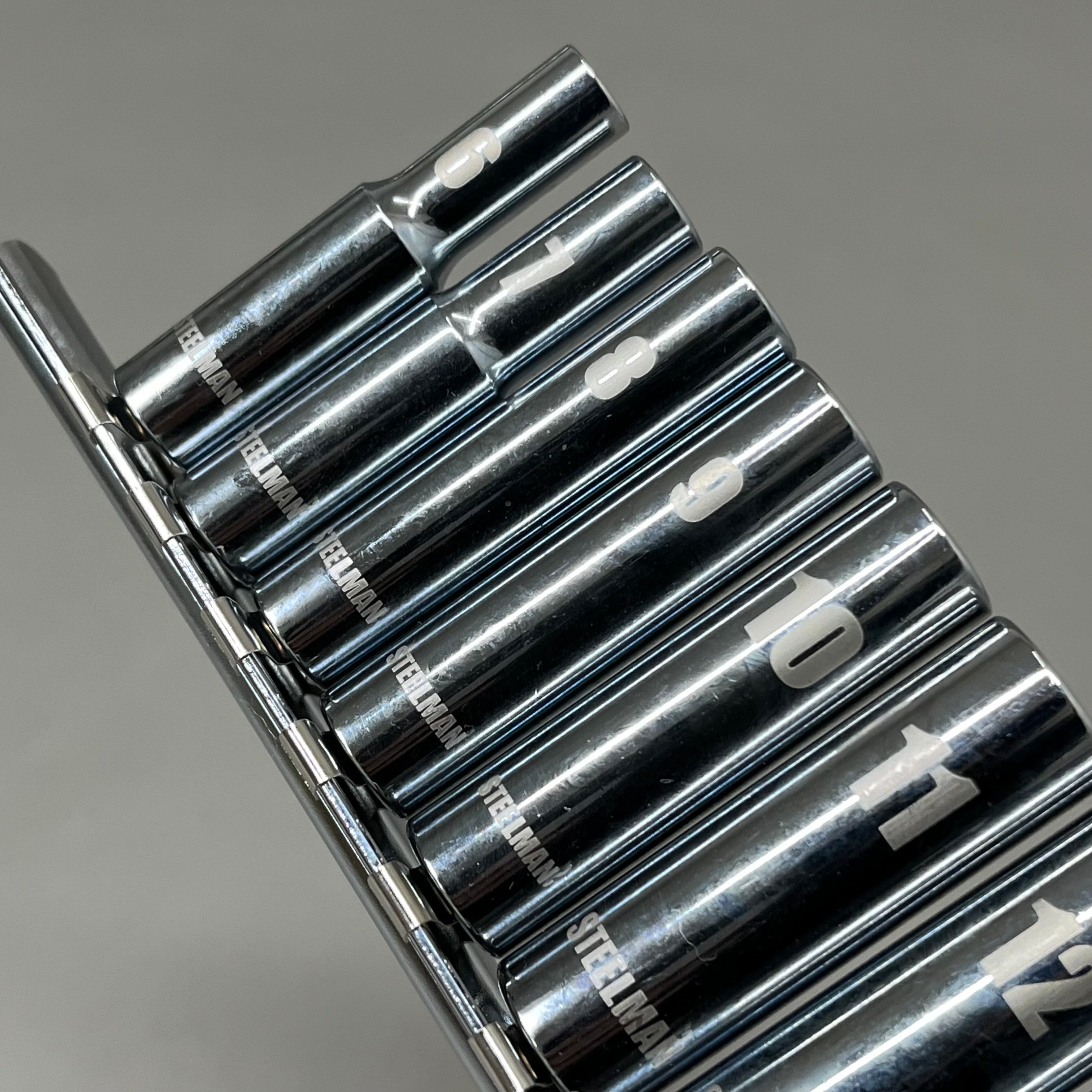 STEELMAN (9 PIECE SET) 1/4" Drive Deep Well Metric Socket Durable Steel 78521