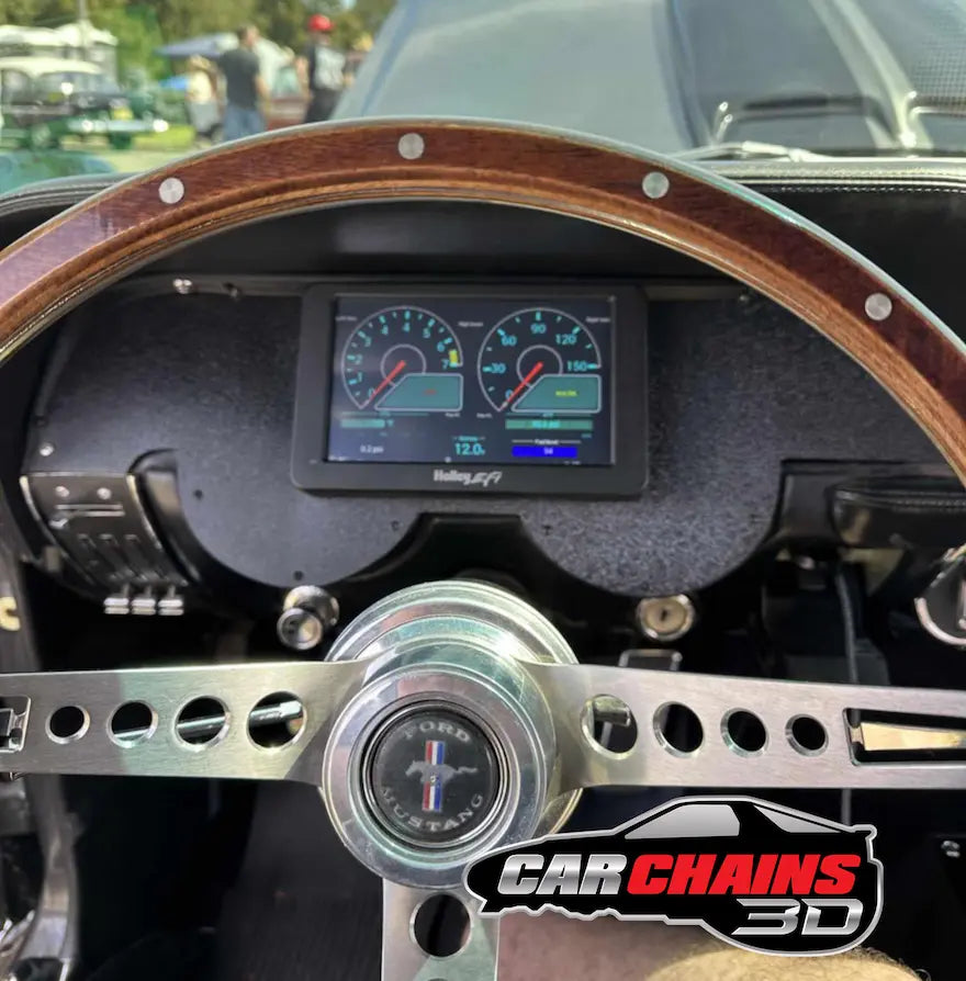 Digital Dash Beauty Backplate Insert for 1967-1968 Ford Mustang - CarChains3d