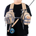 Multi-functional Fly Fishing Tackle Bag with Multiple Pockets, Unisex Chest Pack, Shoulder Fishing Bag
