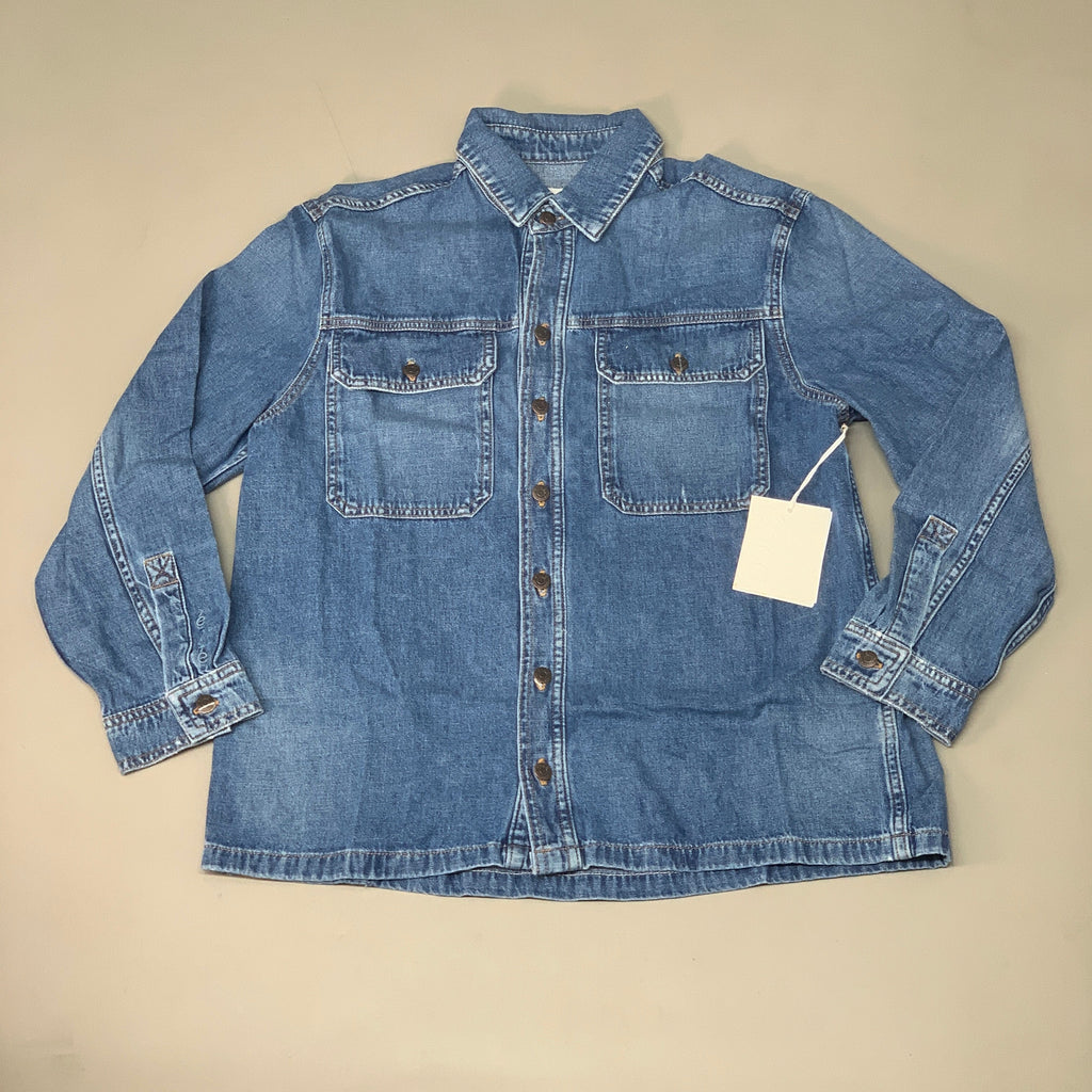 ETICA Harriette Shirt Jacket w/ Front Top Pockets & Collar River Rock Size XS EW143309