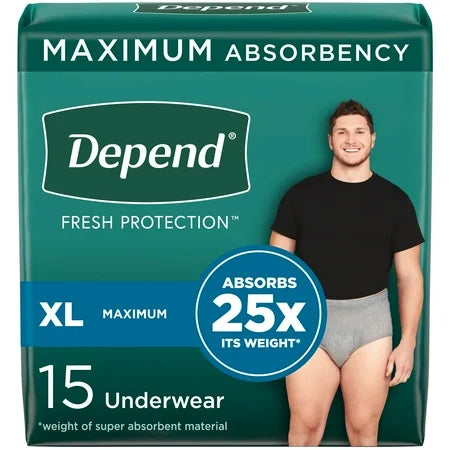 Depend Maximum Absorbency Underwear for Men XL (15 Count)