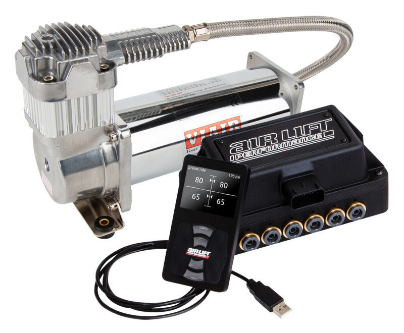 AIRLIFT Performance 3H (3/8" Air Line, 4 Gallon 5-Port Lightweight Polished