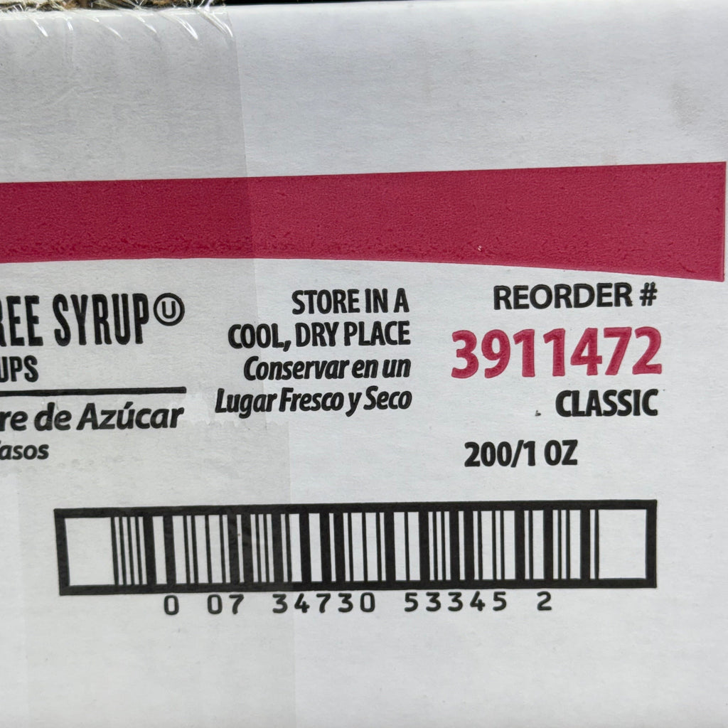 ZA@ HOUSE (200 PACK) Sugar Free Syrup Cups 1oz (New)