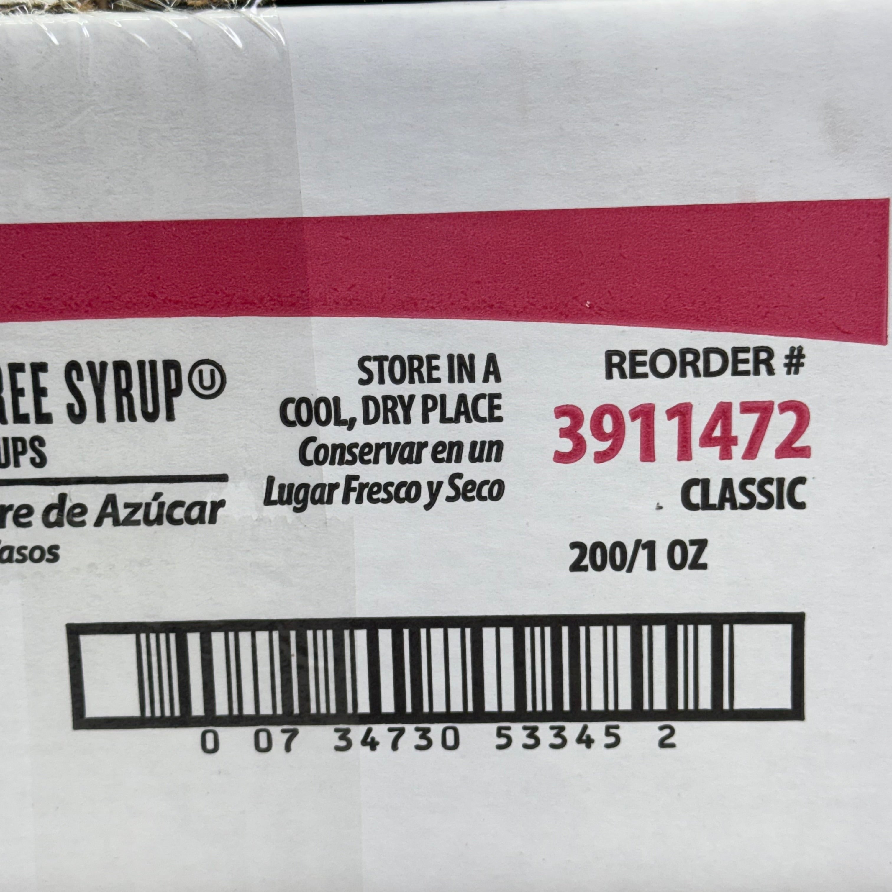 ZA@ HOUSE (200 PACK) Sugar Free Syrup Cups 1oz (New)