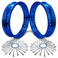 2 Pit Bike Rims 10 inch 28 Hole + Spokes