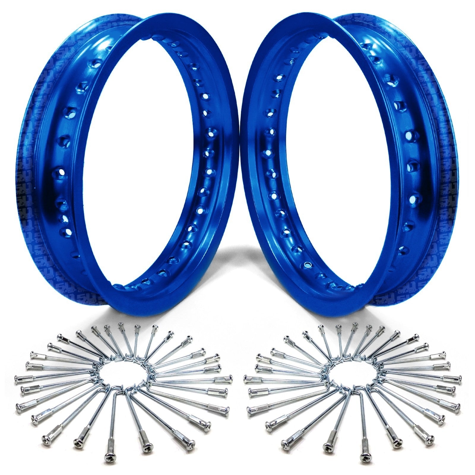2 Pit Bike Rims 10 inch 28 Hole + Spokes
