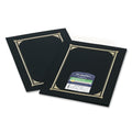 Geographics Certificate/Document Cover, 12.5 x 9.75, Black, 6/Pack
