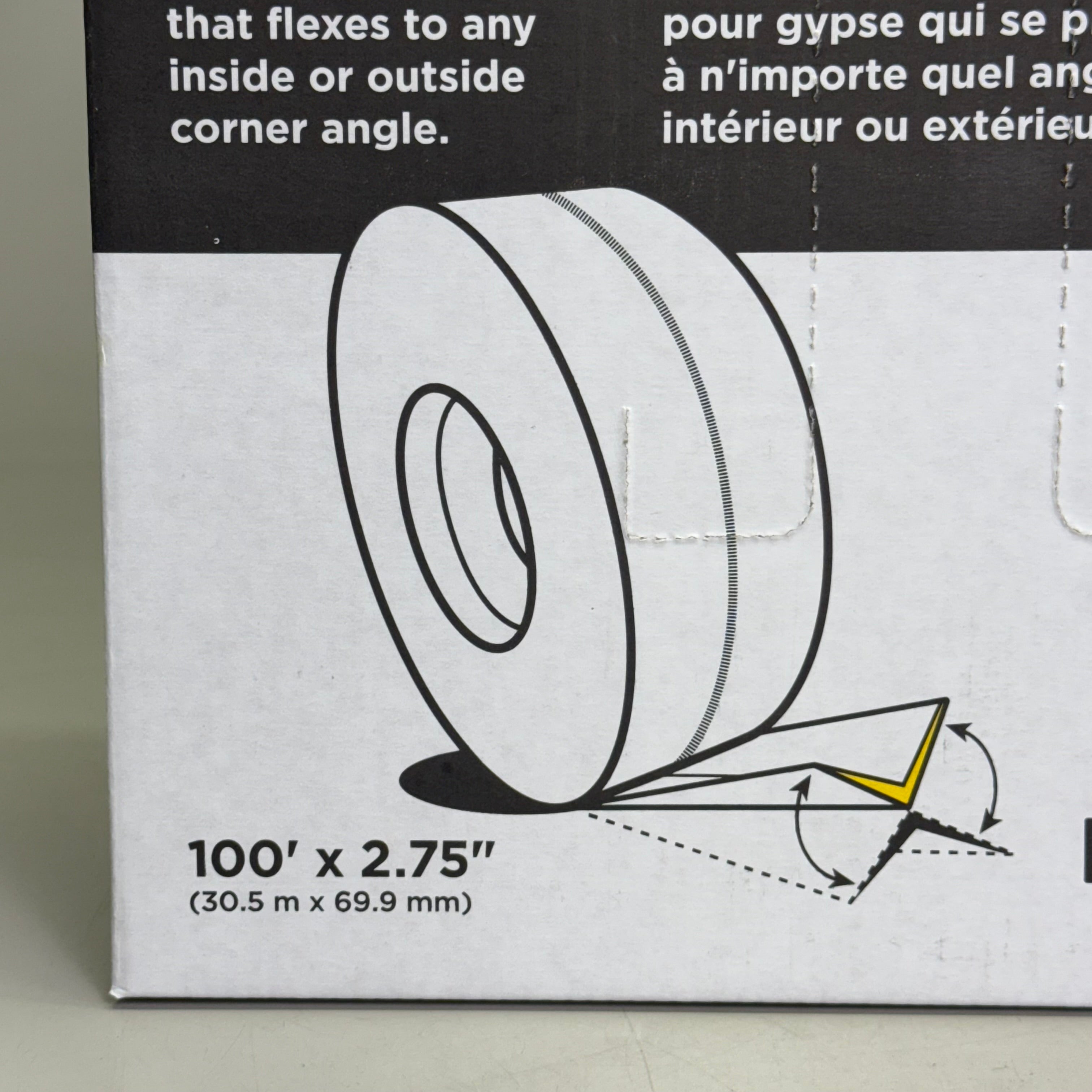 LEVELLINE 1 Roll Drywall Corner Tape Sz 100’ x 2.75” White