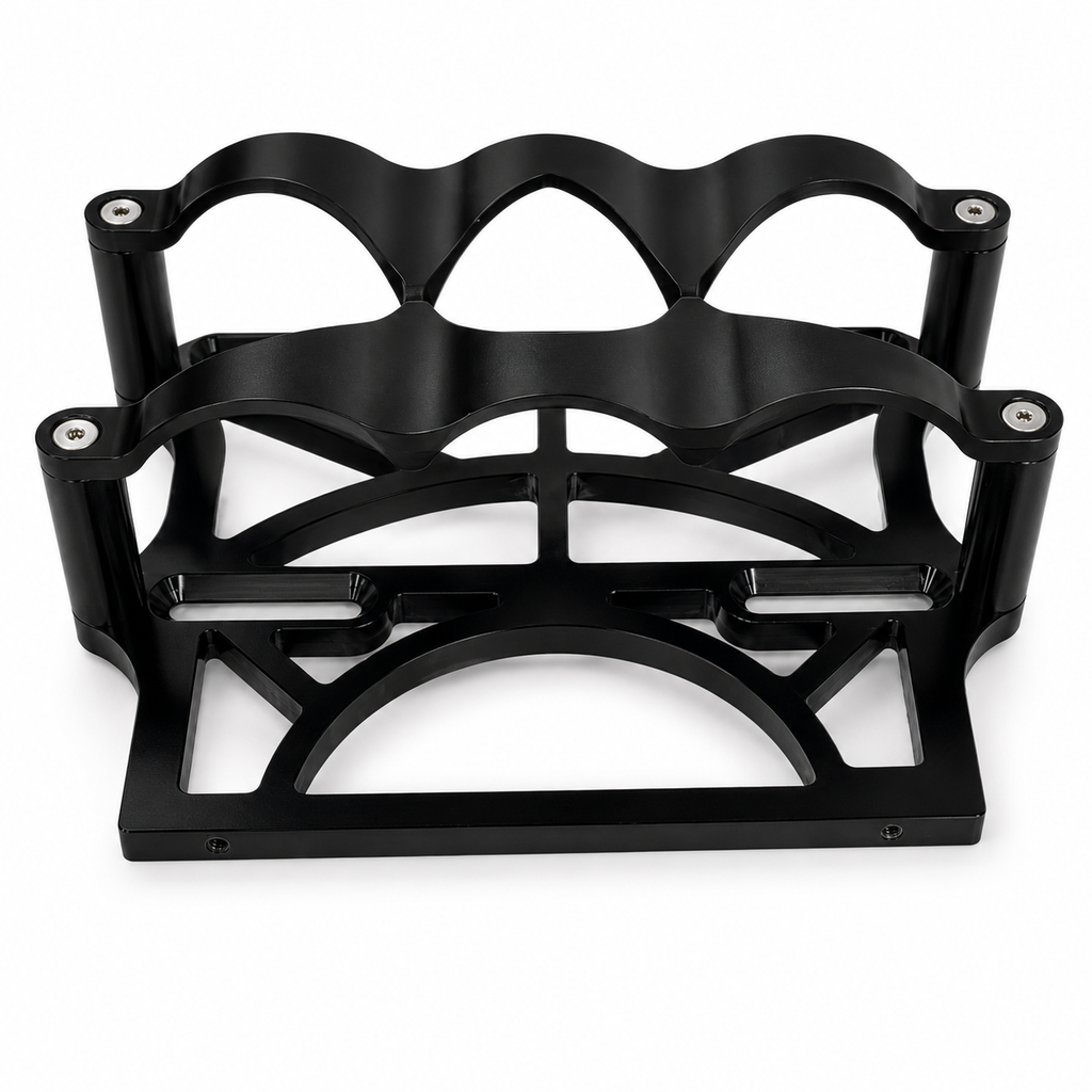 Granatelli Motor Sports 6 Volt OPTIMA Battery Tray - Billet Black - 452200B