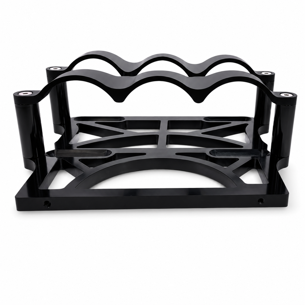 Granatelli Motor Sports 6 Volt OPTIMA Battery Tray - Billet Black - 452200B