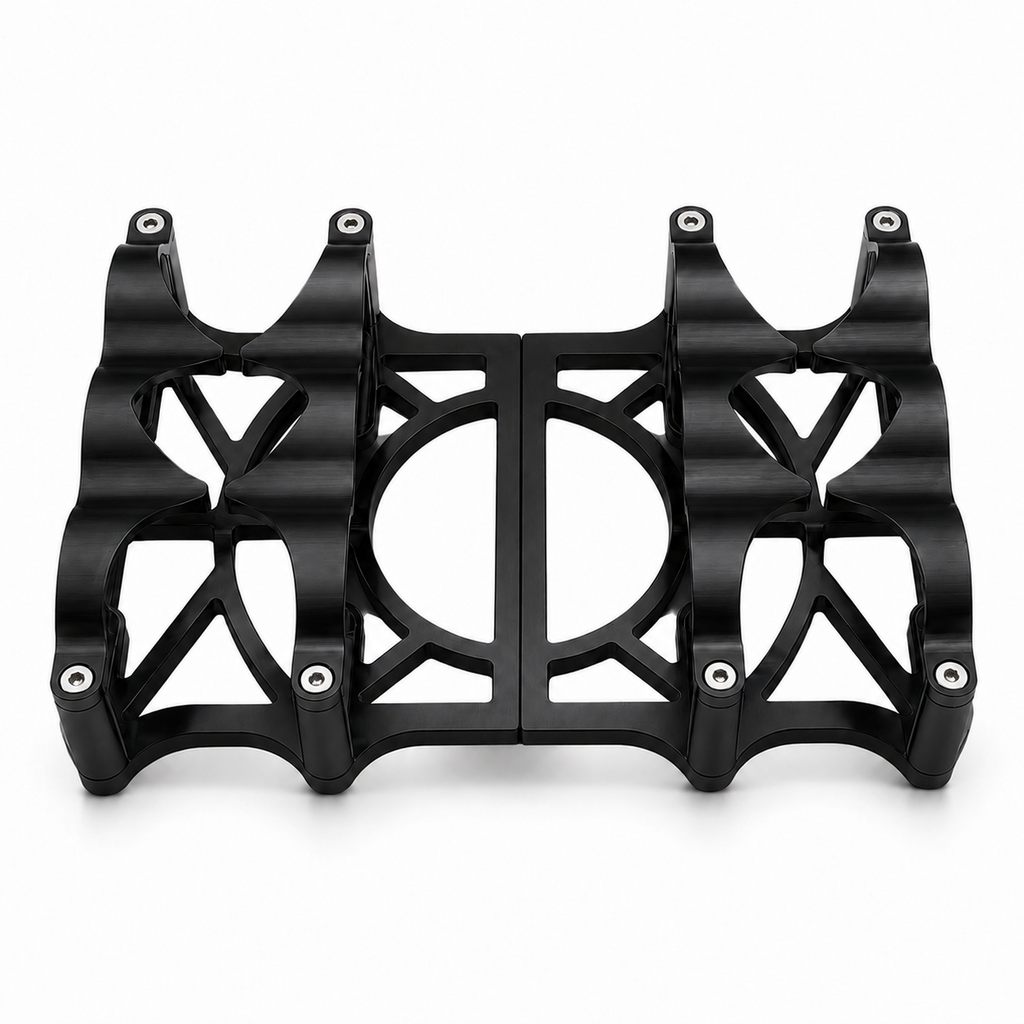 Granatelli Motor Sports (2) 6 Volt OPTIMA Battery Tray SET Black - 452201B