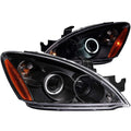 Anzo 2004-2007 Mitsubishi Lancer Projector Headlights w/ Halo Black (CCFL)