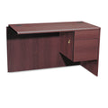 HON 10700 "L" Workstation Return, Right 3/4 Pedestal, 48w x 24d x 29.5h, Mahogany