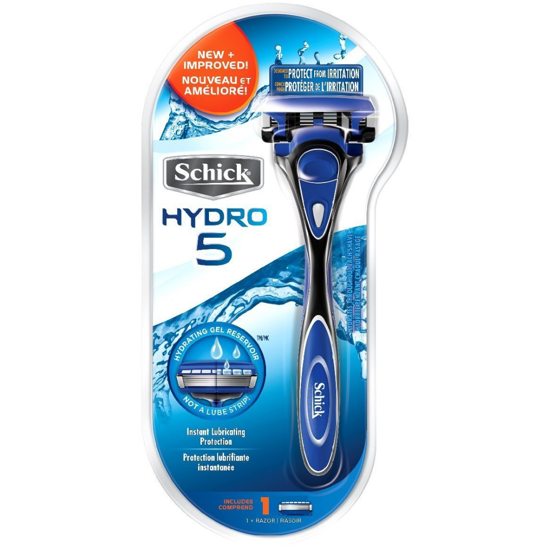 Schick Hydro 5 Razor for Men Hydrating Gel Reservoir (1 Handle)