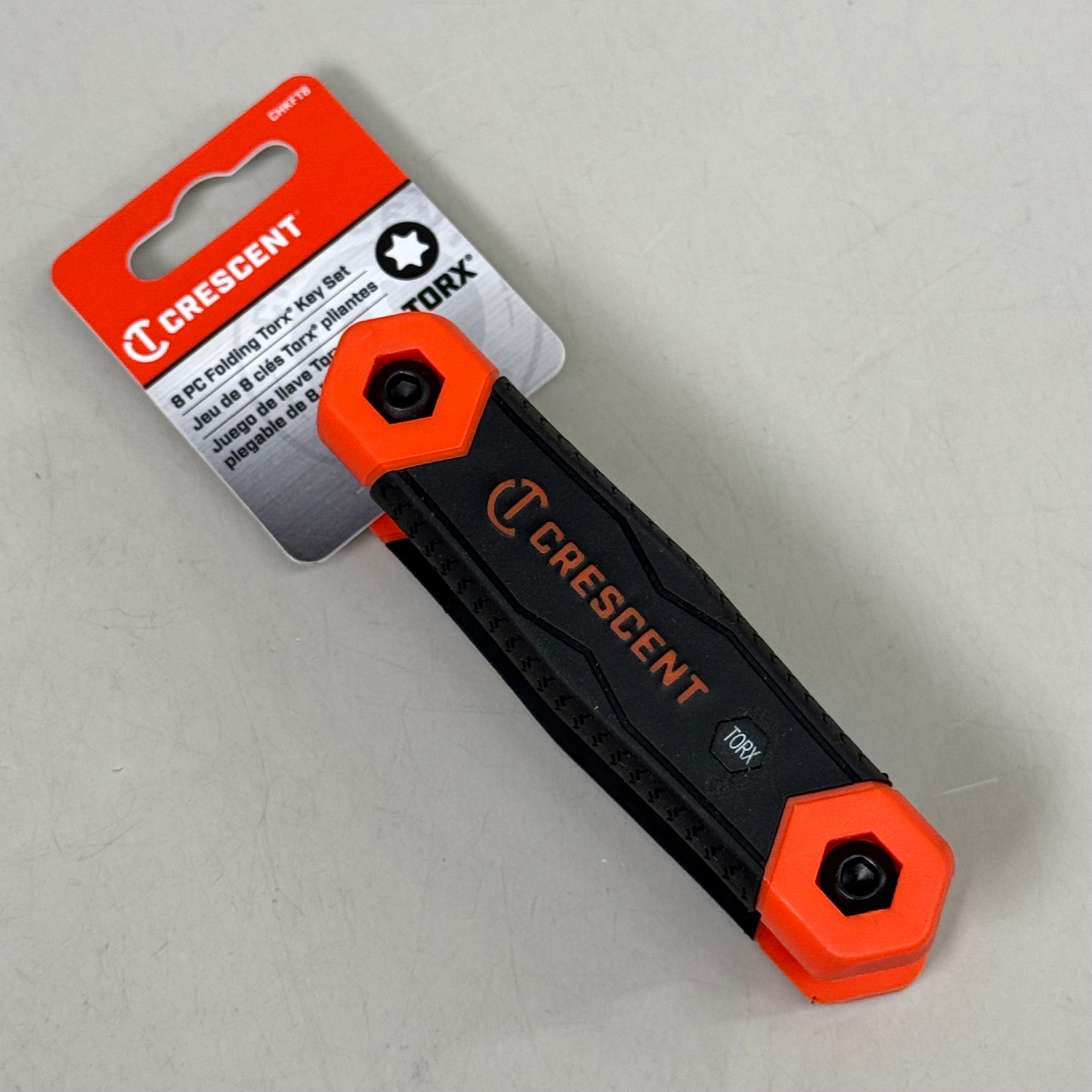 CRESCENT (New!)CHKFT8 Folding(8 Piece) Torx Dual Material Hex Key Set