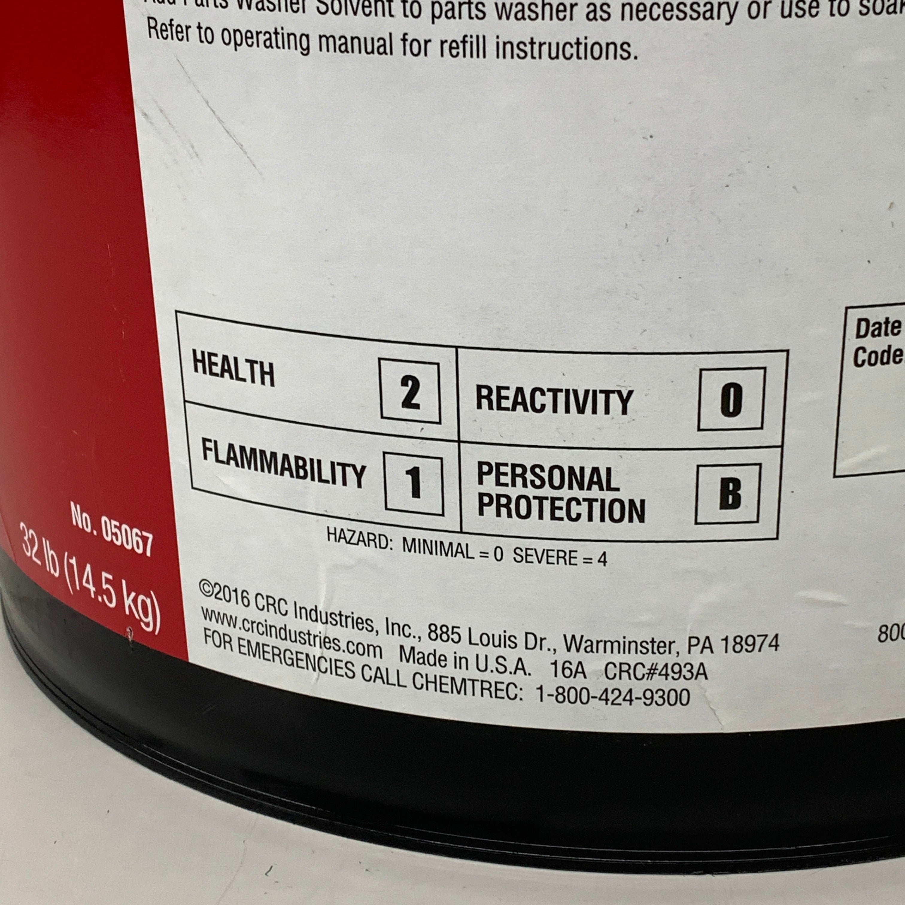 CRC Parts Washer Solvent Cleaner/Degreaser 5 Gal 05067