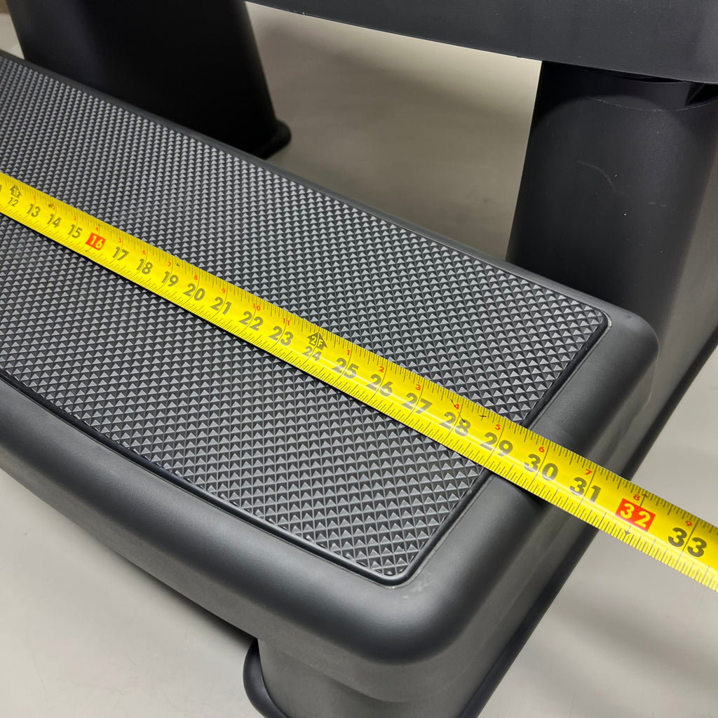 WATKINS 2 Tier Polymer Spa Step Non-Slip Surface 22.5"x30.5"x17" Black New