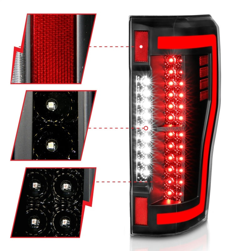 Anzo Ford F-250/350/450/550 Super Duty 17-18 L.E.D Tail Lights Black