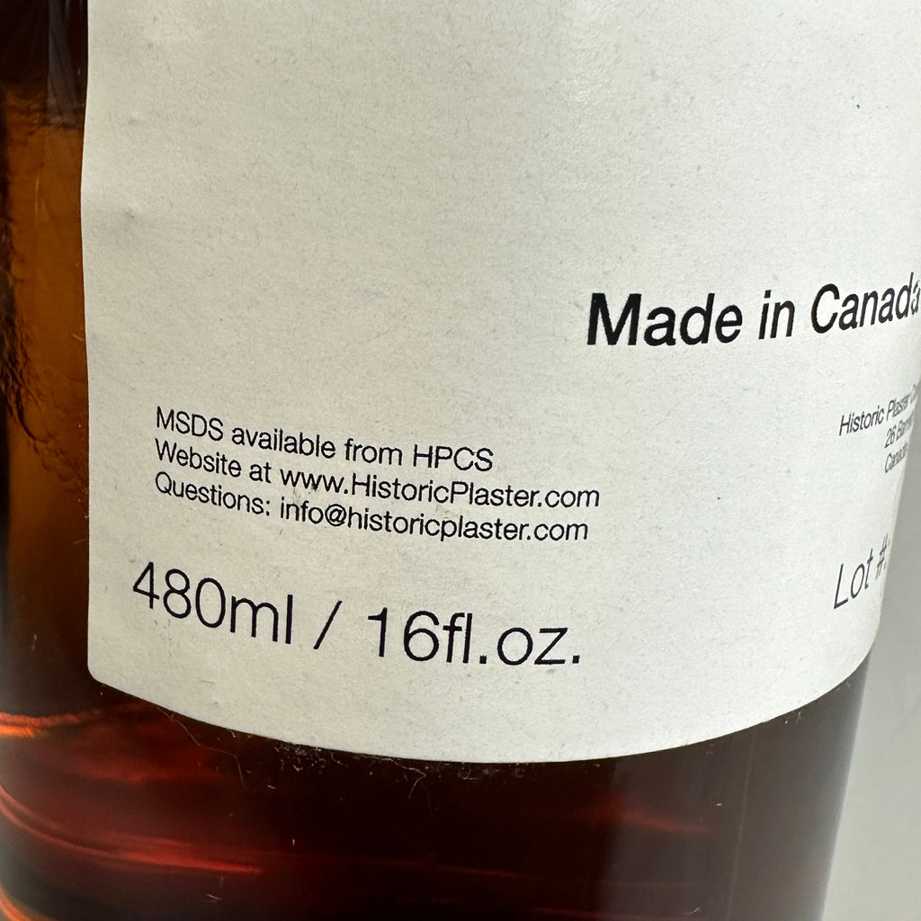 HISTORIC PLASTER Consolidation Agent Converter 480ml/ 16 fl. oz Brown