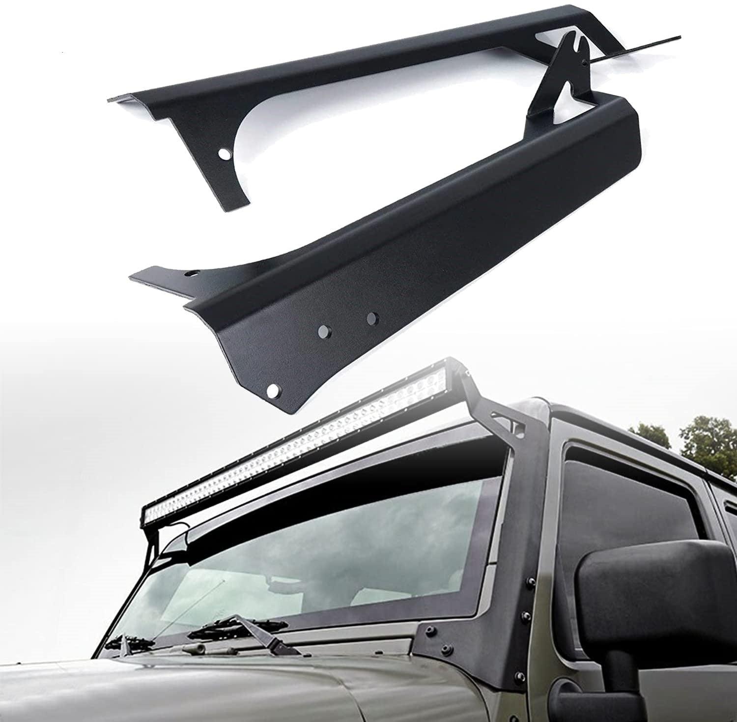 52" Straight Light Bar Windshield Mounting Brackets for 1997-2006 Wrangler TJ