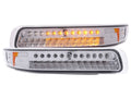 Anzo 1999-2002 Chevrolet Silverado 1500 LED Parking Lights Chrome w/ Amber