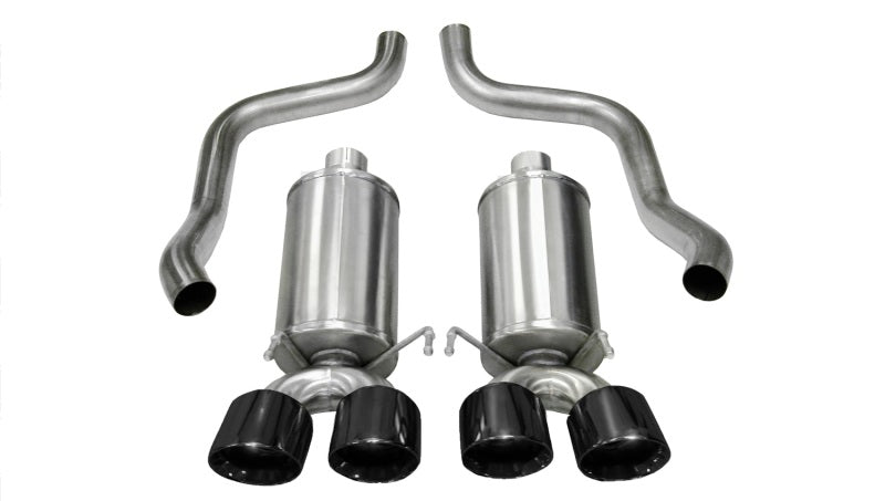 Corsa Performance Black Xtreme Axle-Back Exhaust w/Dual Black 3.5in Tips 09-13 Chevrolet