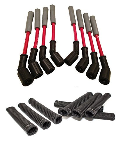 Red 8.5mm Spark Plug Wires – LS1-LS7, LSA & Gen V LT, Straight or 45° Boot