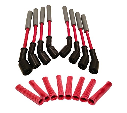 Red 8.5mm Spark Plug Wires – LS1-LS7, LSA & Gen V LT, Straight or 45° Boot