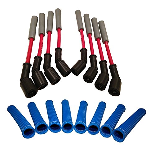 Red 8.5mm Spark Plug Wires – LS1-LS7, LSA & Gen V LT, Straight or 45° Boot