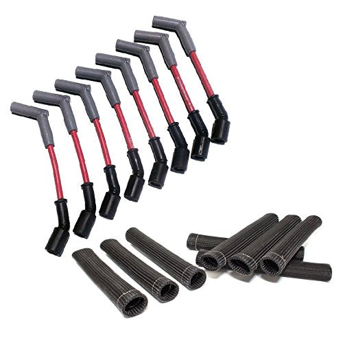 Red 8.5mm Spark Plug Wires – LS1-LS7, LSA & Gen V LT, Straight or 45° Boot