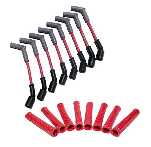 Red 8.5mm Spark Plug Wires – LS1-LS7, LSA & Gen V LT, Straight or 45° Boot