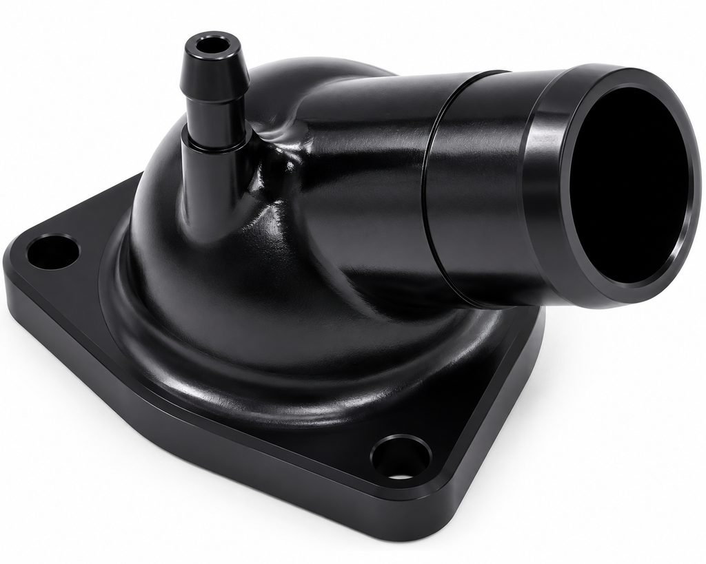 Granatelli Black Billet Thermostat Housing with 180°F Thermostat – GM LT 5.3L & 6.2L V8 - 530180B