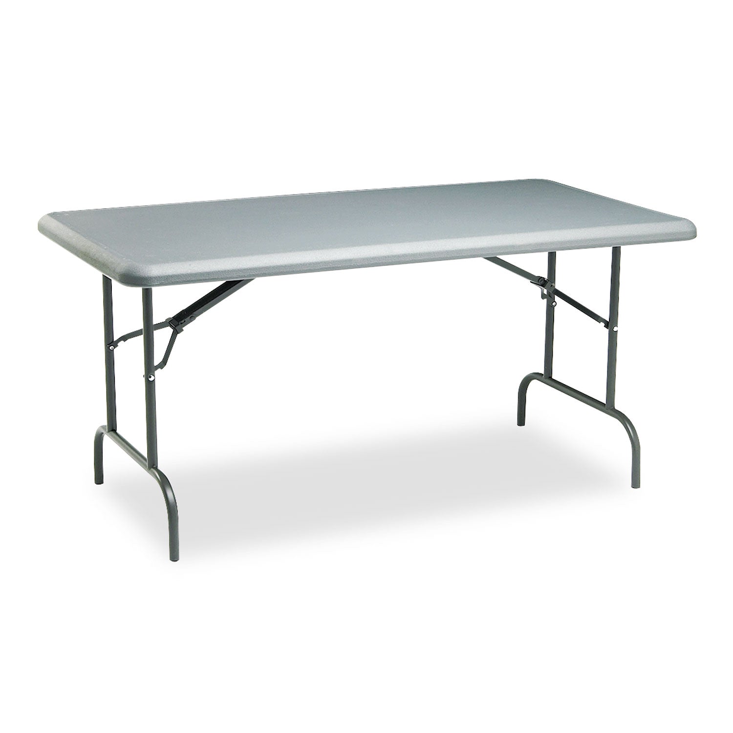 Iceberg IndestrucTable Industrial Folding Table, Rectangular Top, 1,200 lb Capacity, 60w x 30d x 29h, Charcoal