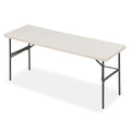 Iceberg IndestrucTable Classic Folding Table, Rectangular Top, 1,200 lb Capacity, 72w x 24d x 29h, Platinum