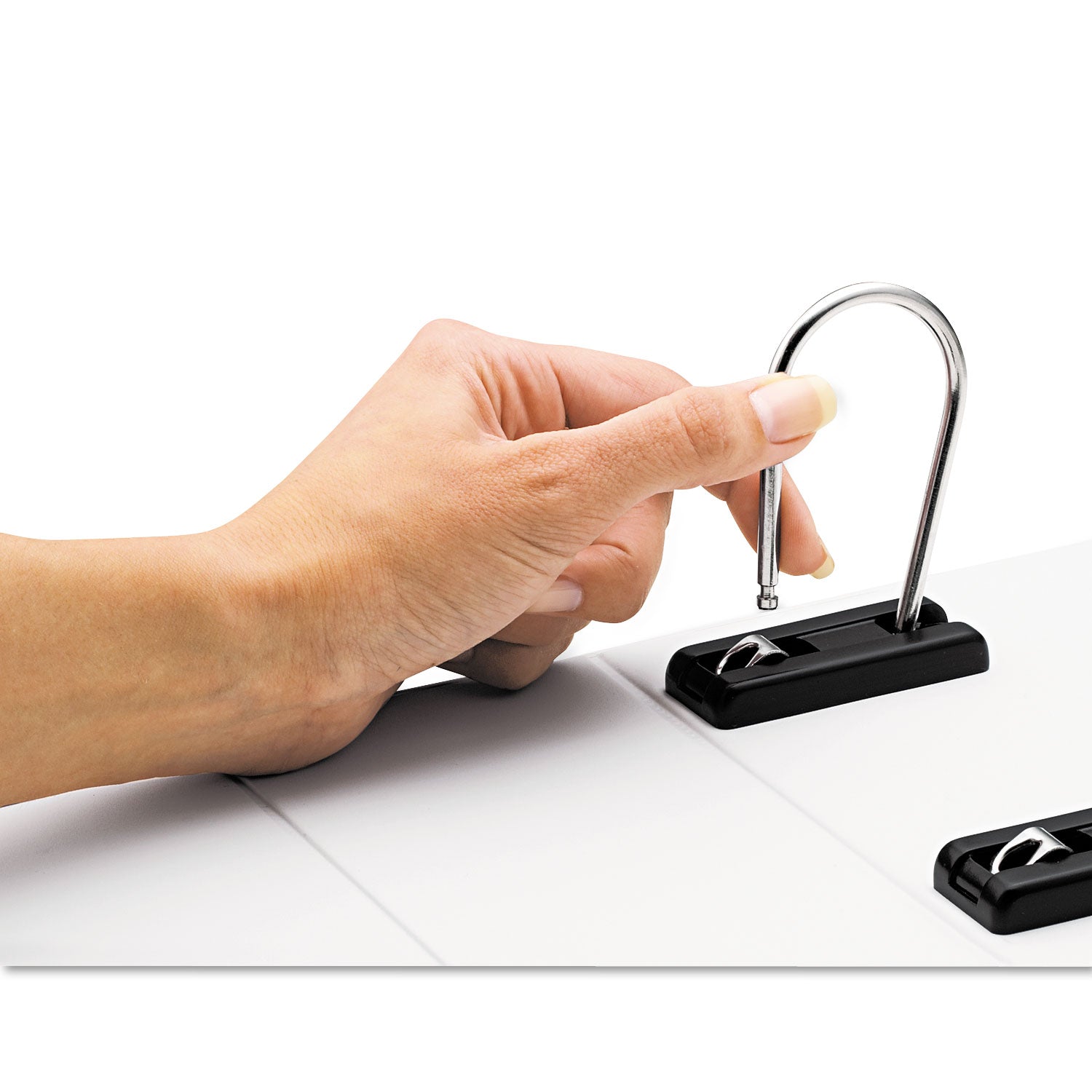 find It Gapless Loop Ring View Binder, 3 Rings, 4" Capacity, 11 x 8.5, White