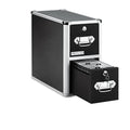 Vaultz Two-Drawer CD File Cabinet, Holds 330 Folders or 120 Slim/60 Standard Cases, Black